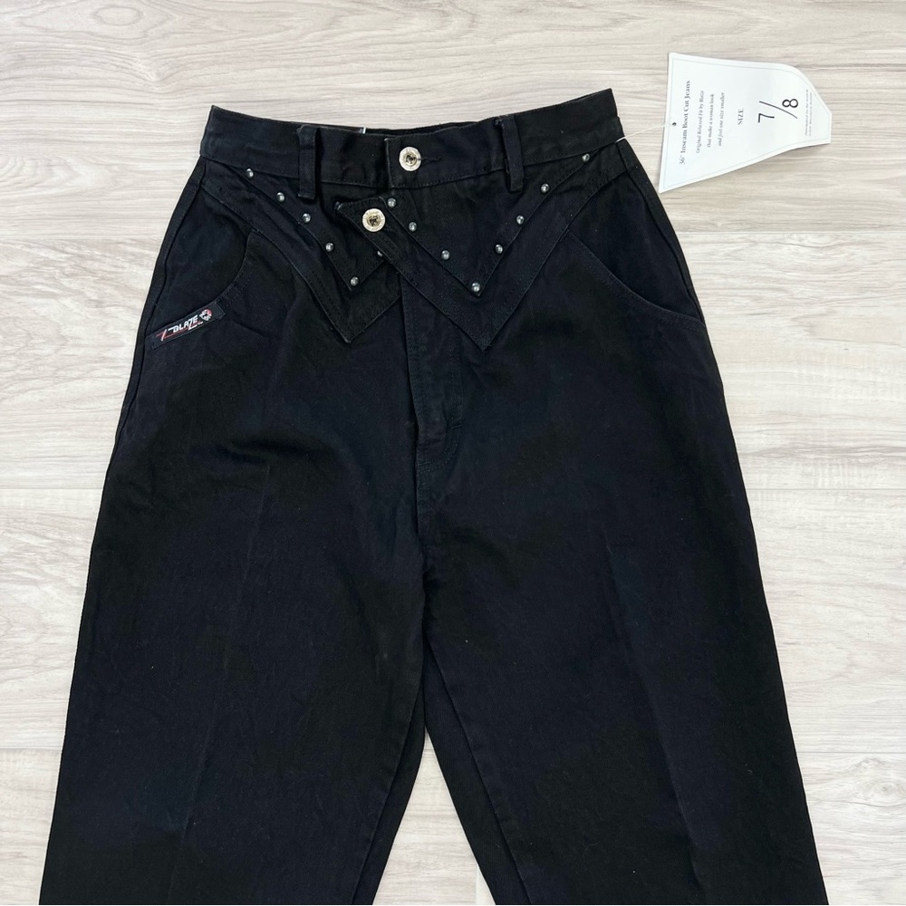 Vintage Blaze Western Tejas Stud Jeans Black Size 27 NWT